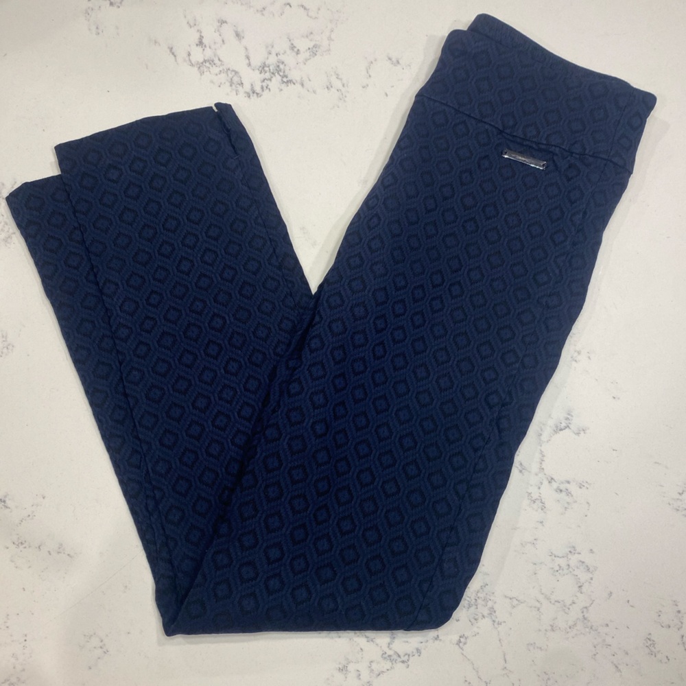Roz & Ali Dark Blue Patterned Pants